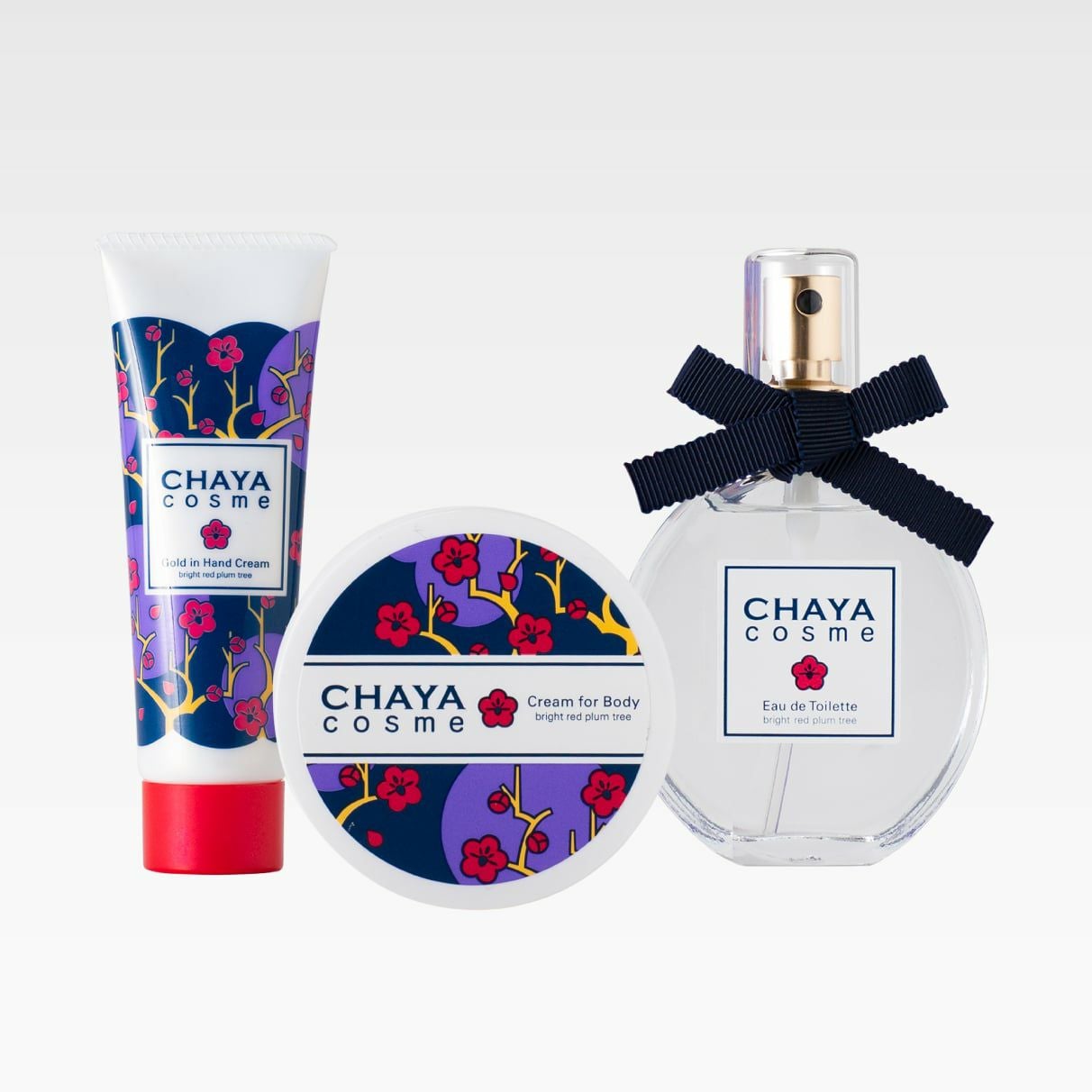 CHAYA cosme 茶屋コスメセット 紅い梅の香り 3点セット | 箔座オンラインショップ