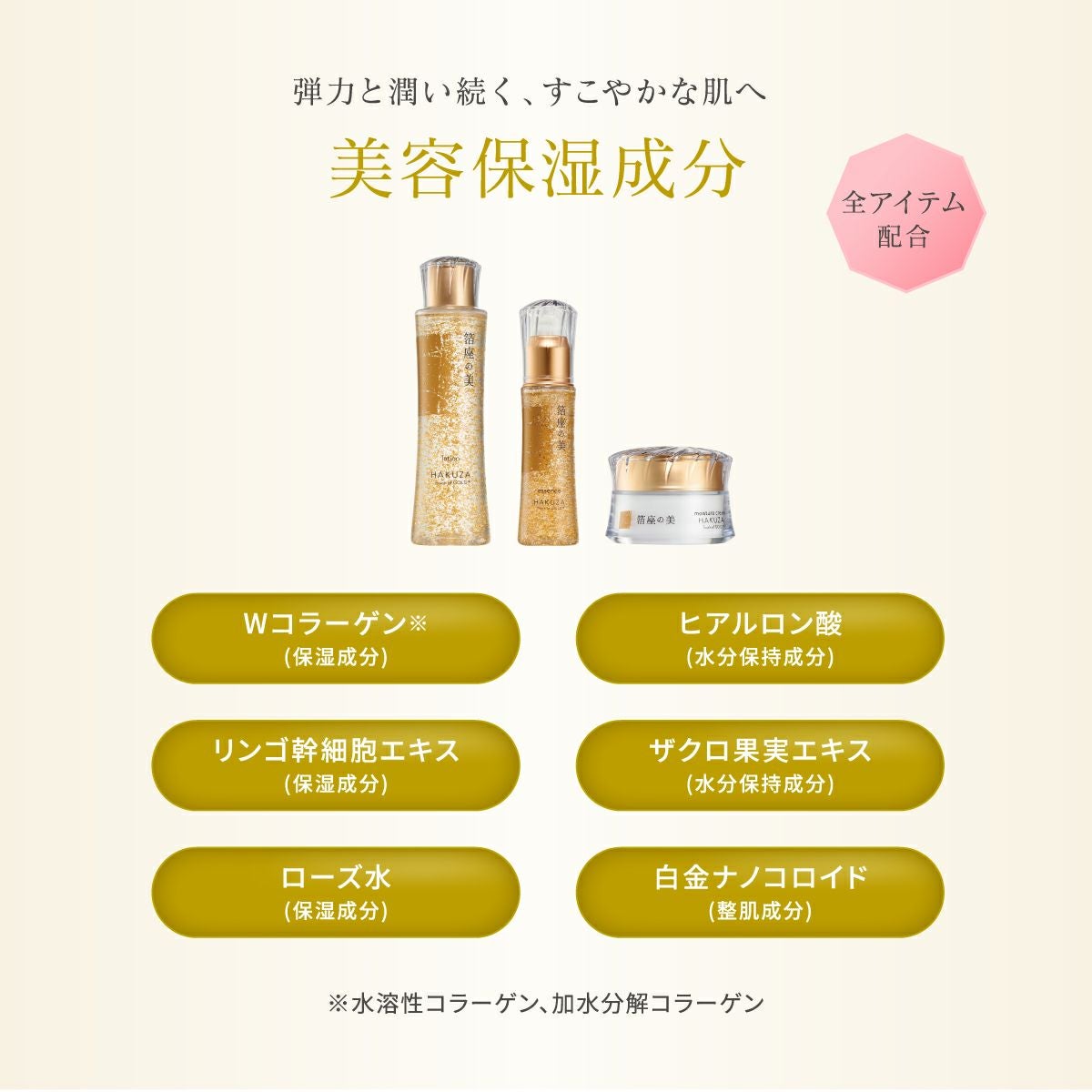 金箔入り化粧水 30g 3本セット スキンケアトライアル3点セット 【初回限定・送料無料】 | 箔座